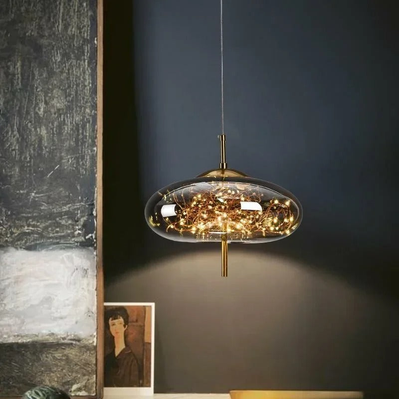 Suspension verre soufflé | Style contemporain féerique