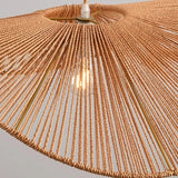 Suspension corde naturelle rotin | Style wabi sabi