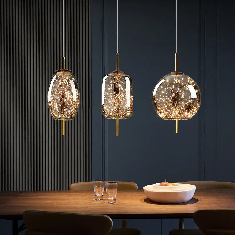Suspension verre soufflé | Style contemporain féerique