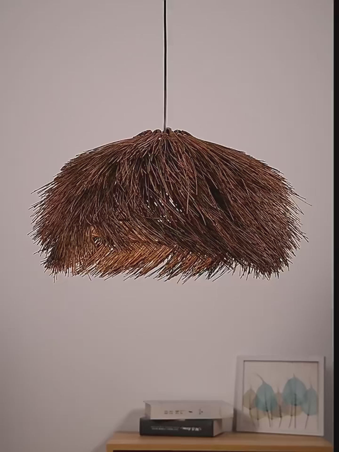 Suspension naturelle en rotin | Style bohème chic