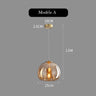 Suspension en verre teinté fumé au design moderne