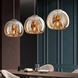 Suspension En Verre Teinté Fumé Au Design Minimaliste