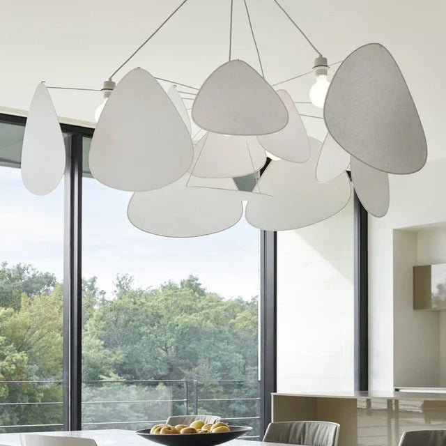 Lustre aérien en cannage rotin et style rétro